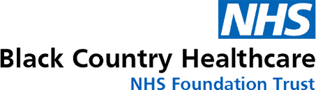 Black Country Healthcare NHS Foundation Trust logo with “NHS” in blue and white, and the organisation’s name in black and blue text on a light background.